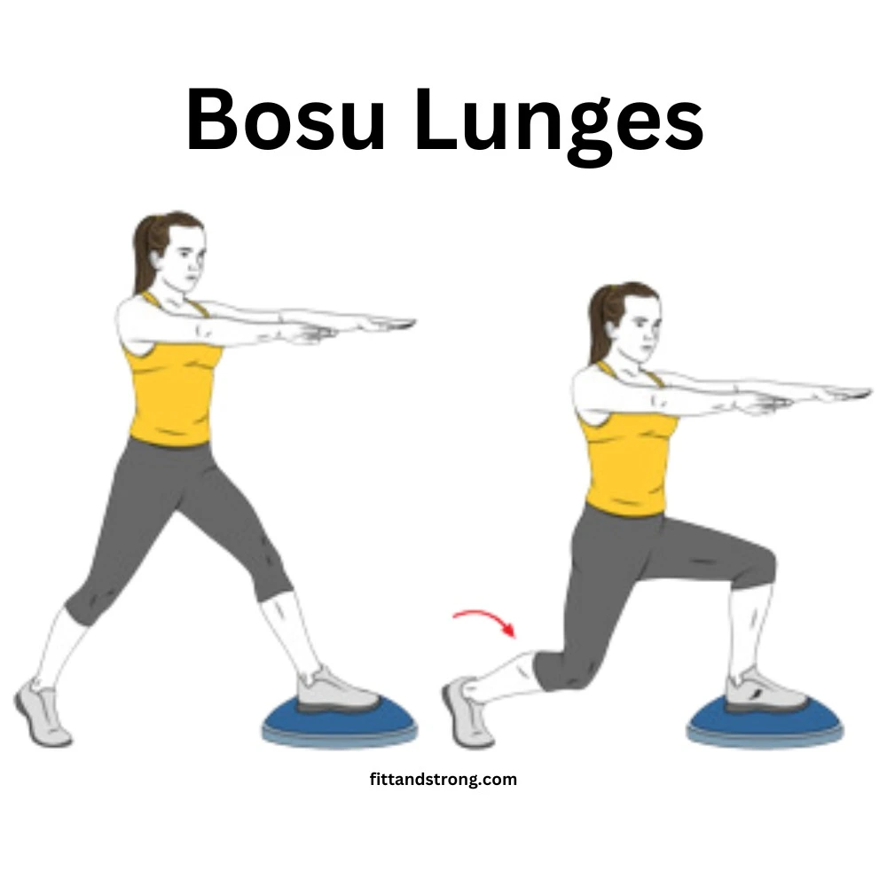 Bosu Ball Pilates Exercise-Lunges