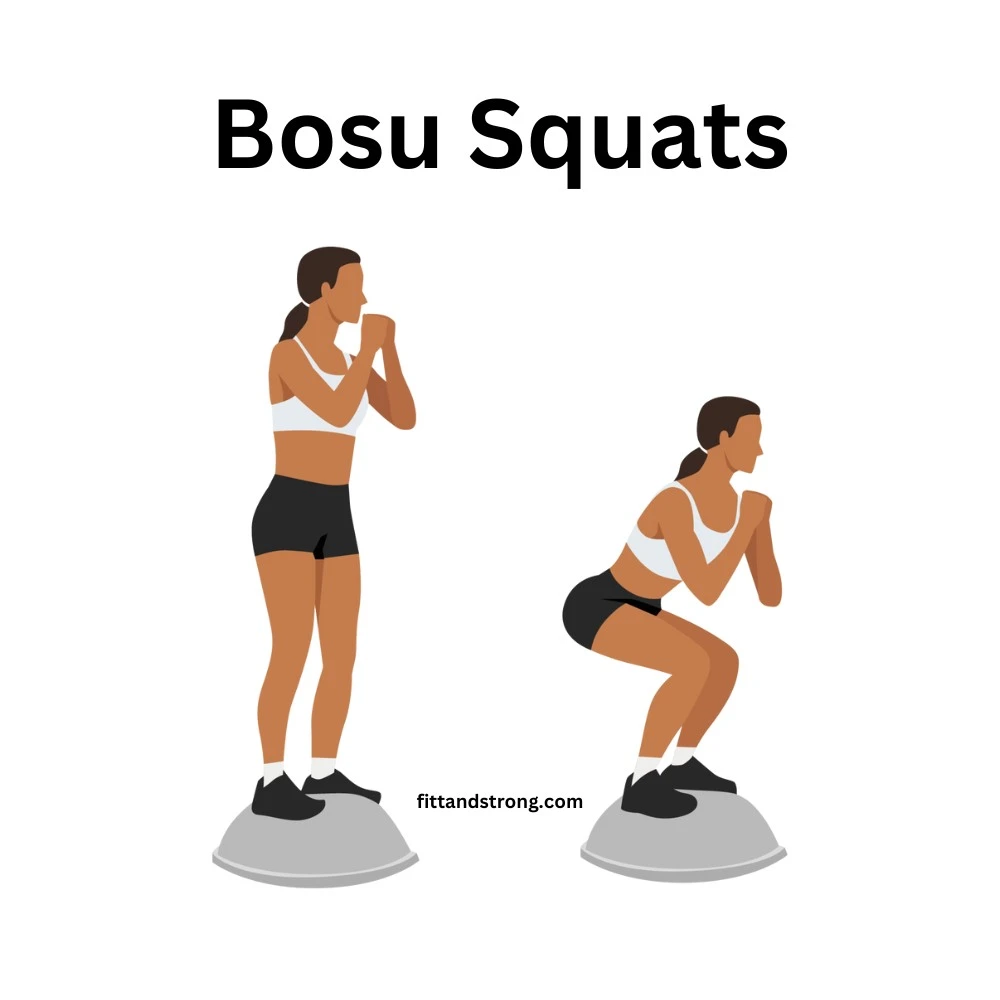 Bosu Ball Pilates exercise-squats