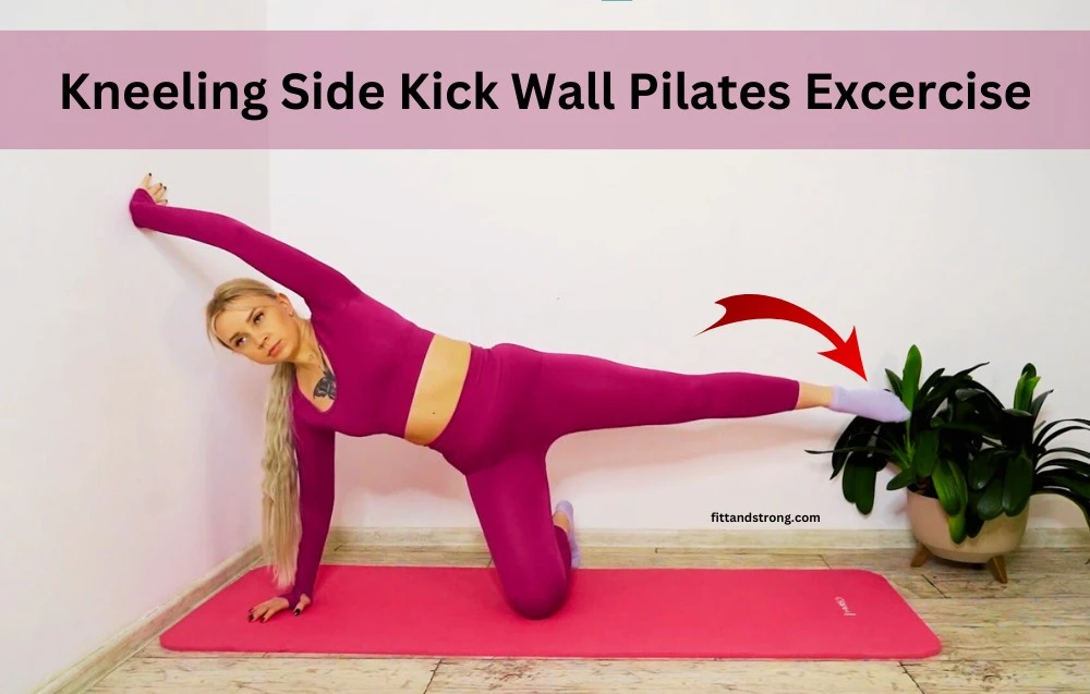 Kneeling Side Kick Wall Pilates Exercise